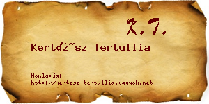 Kertész Tertullia névjegykártya